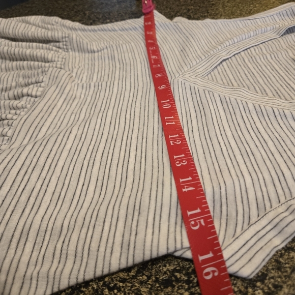 Altar’d State Ruffled Tank Top Gray & White Striped Women size XS - Picture 6 of 7